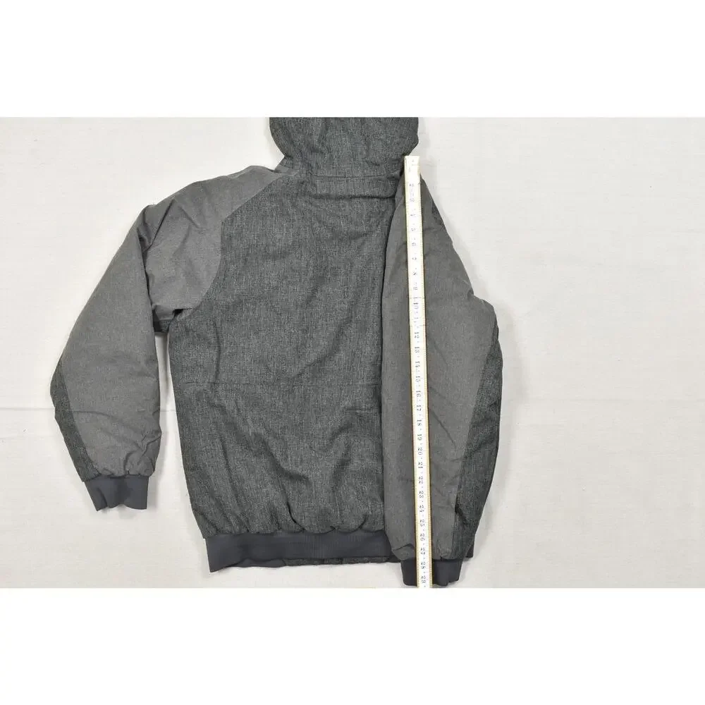 The North Face Men's Large Gray Goose Down Hooded Puffer Jacket Glacier Mixe